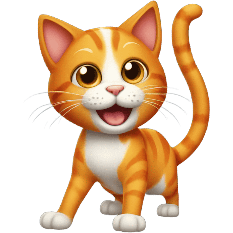 Cartoon orange cat emoji