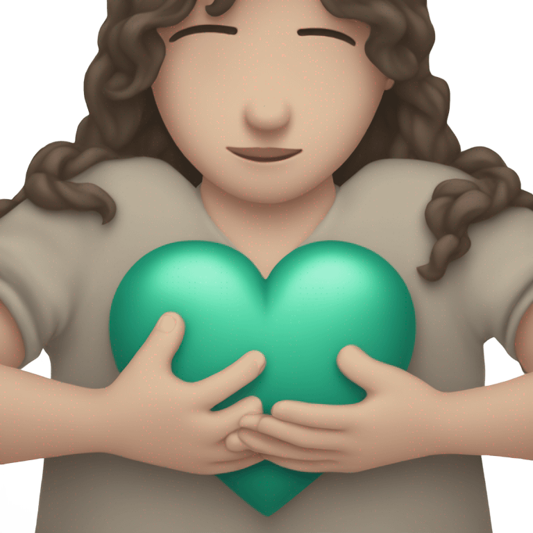 person holding a heart emoji