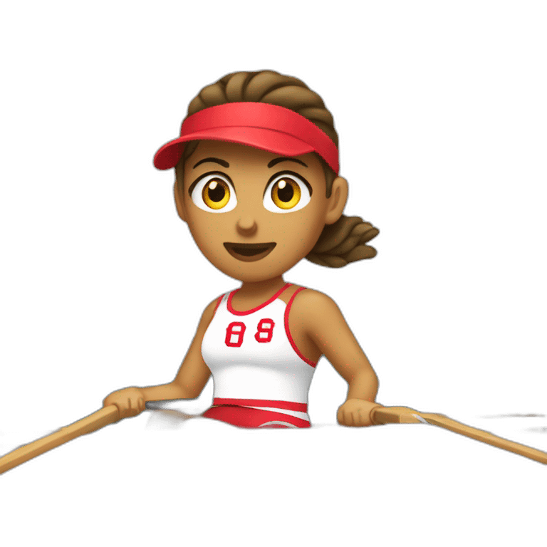 ohio state buckeyes woman rower in a boat emoji