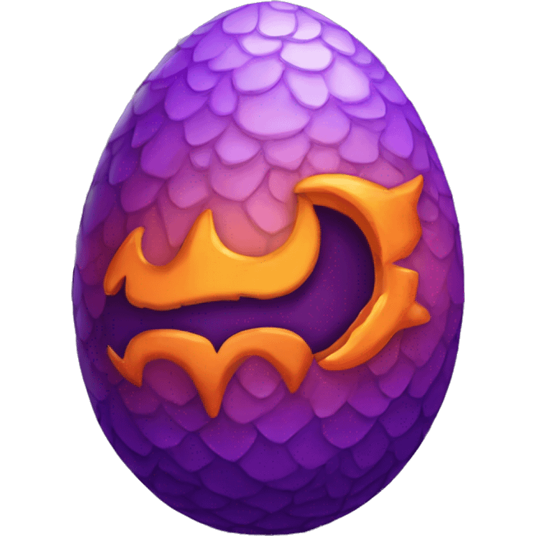 purple and orange dragon egg emoji