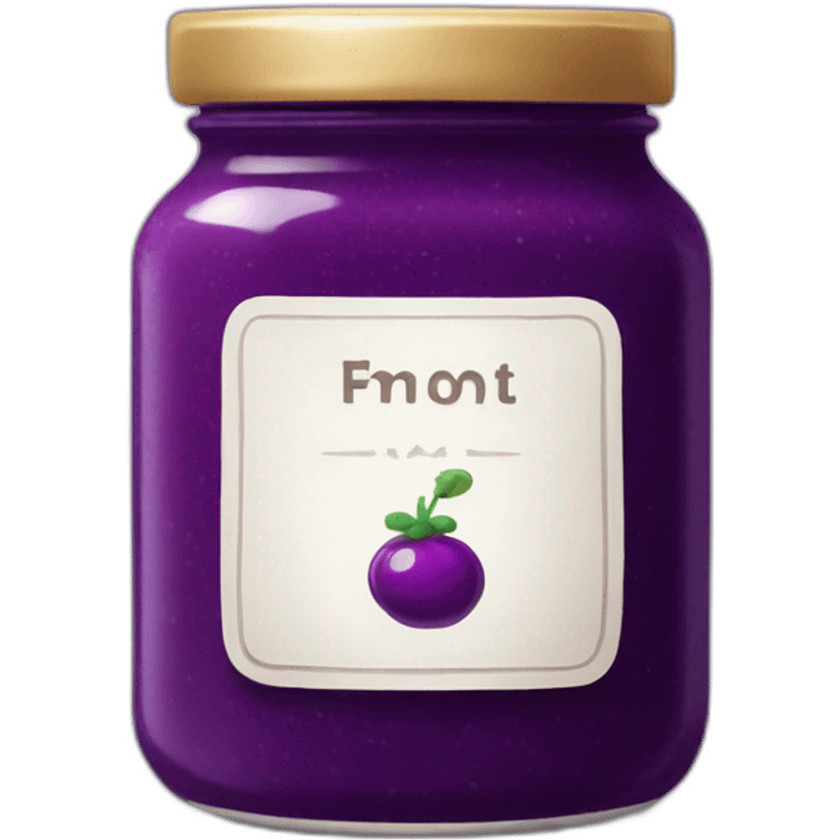 Purple Jam pot with label emoji