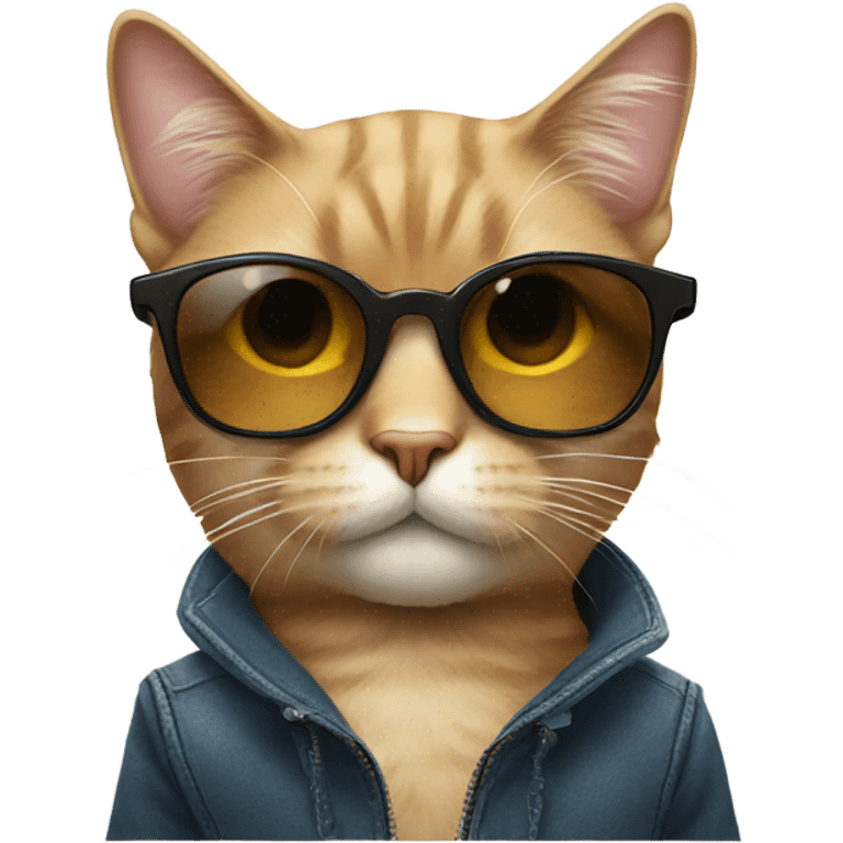 Cat with sunglasses emoji