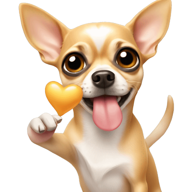 Chihuahua blowing kisses emoji