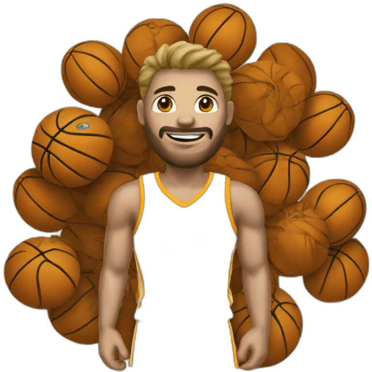 Basketteur peaux blanc numéro 13 emoji