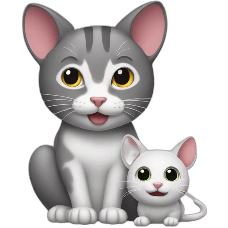 a cat and mouse emoji