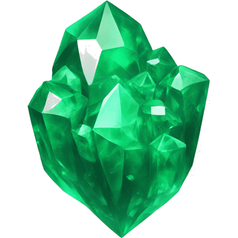 Green crystal cluster emoji