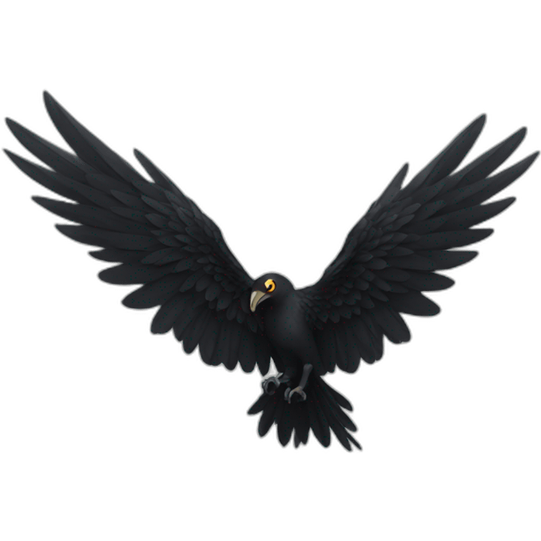 black wing spread emoji