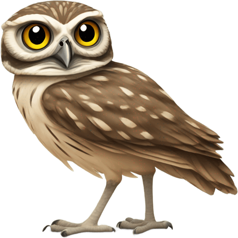 Burrowing owl and roadrunner dancing emoji