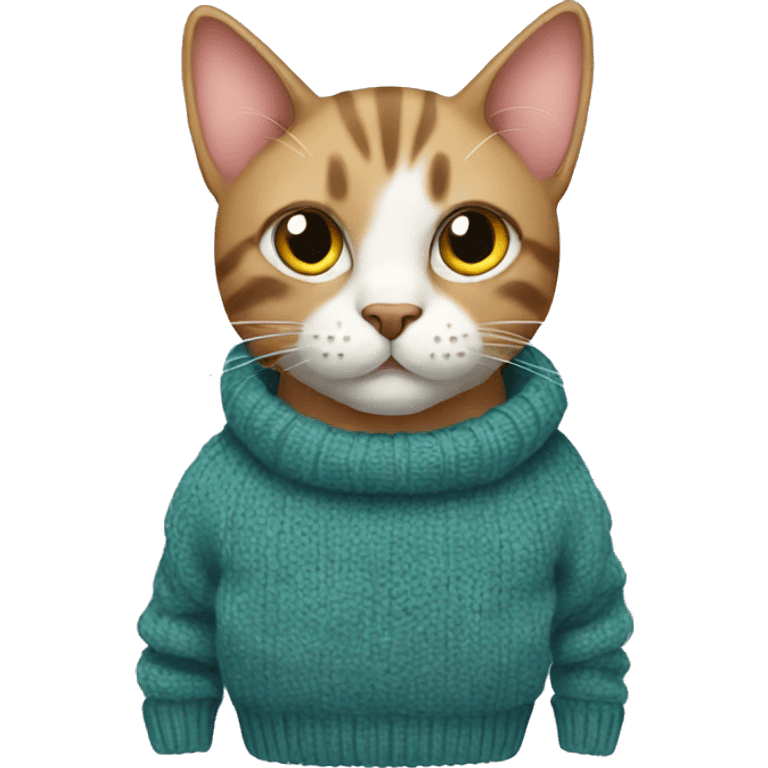 Cat with sweater  emoji