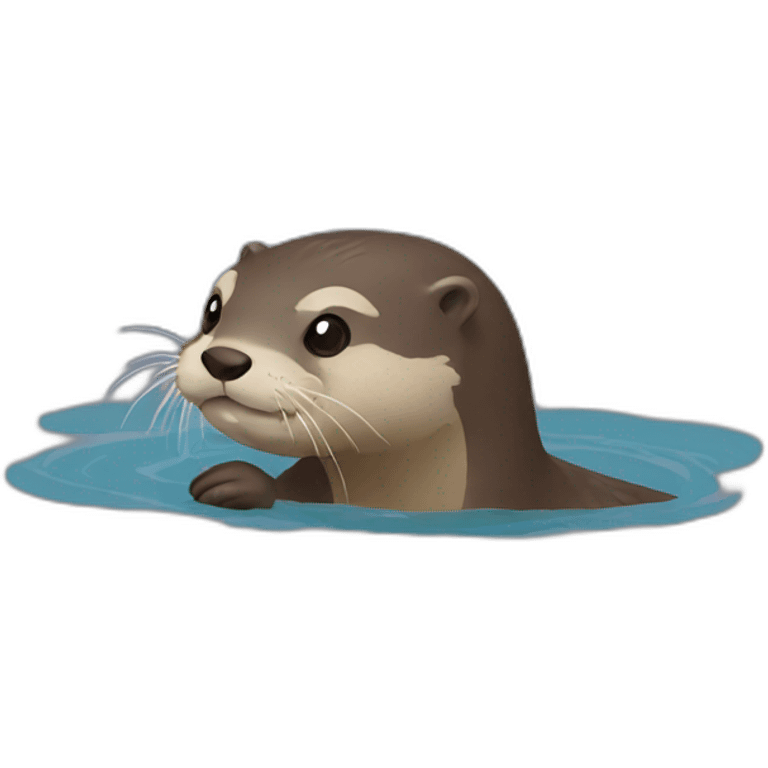 otter swim emoji