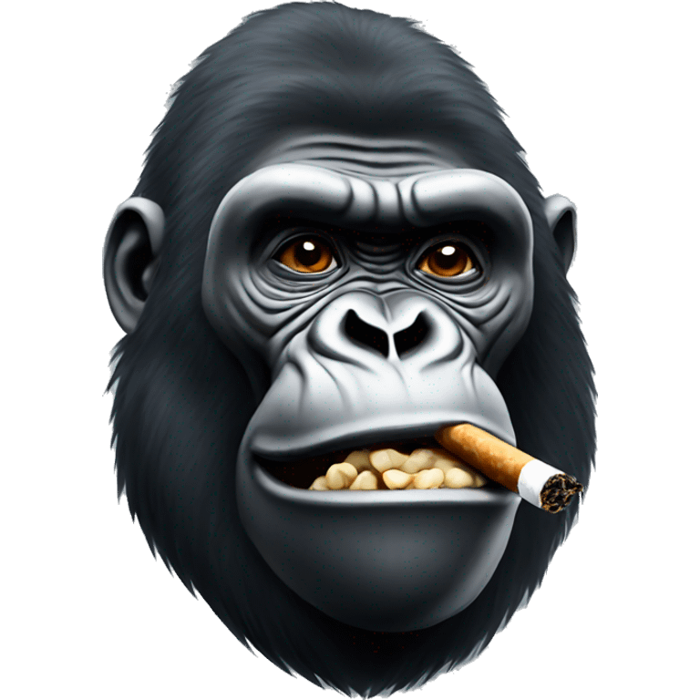 Gorilla smoking emoji