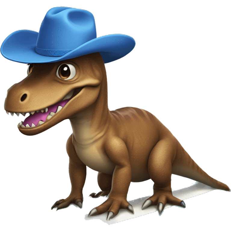 trex wearing cowboy hat on surfboard  emoji