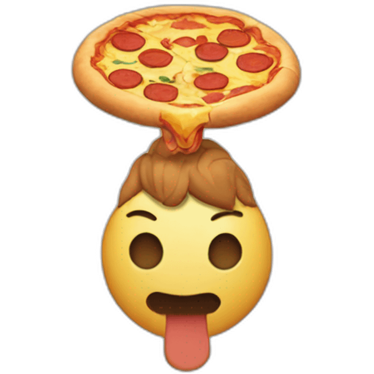 worshipping pizza emoji