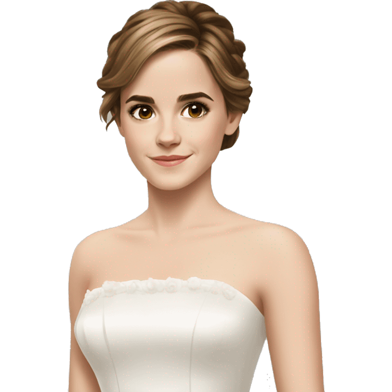 Emma watson en robe de mariée  emoji