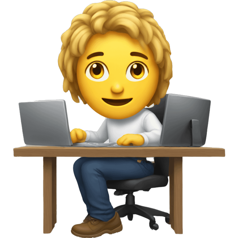 Working on pc at home emoji