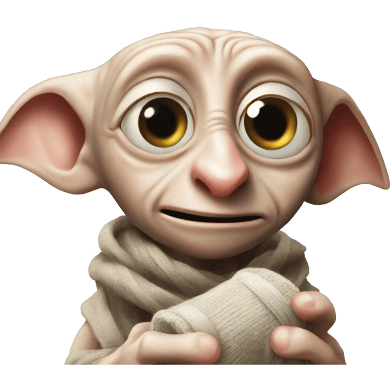 Dobby holding a sock emoji