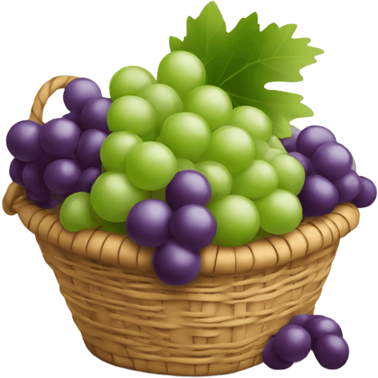 Basket of grapes emoji