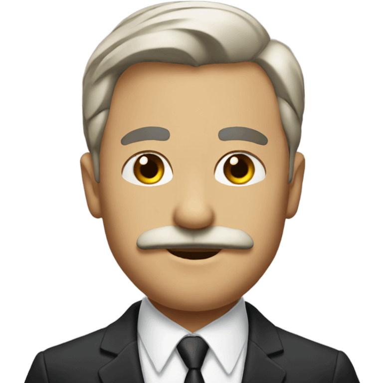 man with tiny mustache in suit emoji