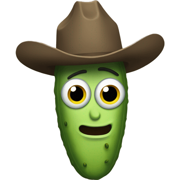 Pickle rick wearing cowboy hat emoji