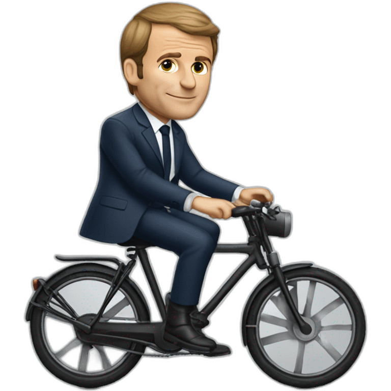 Emmanuel-macron-with-a-bike emoji