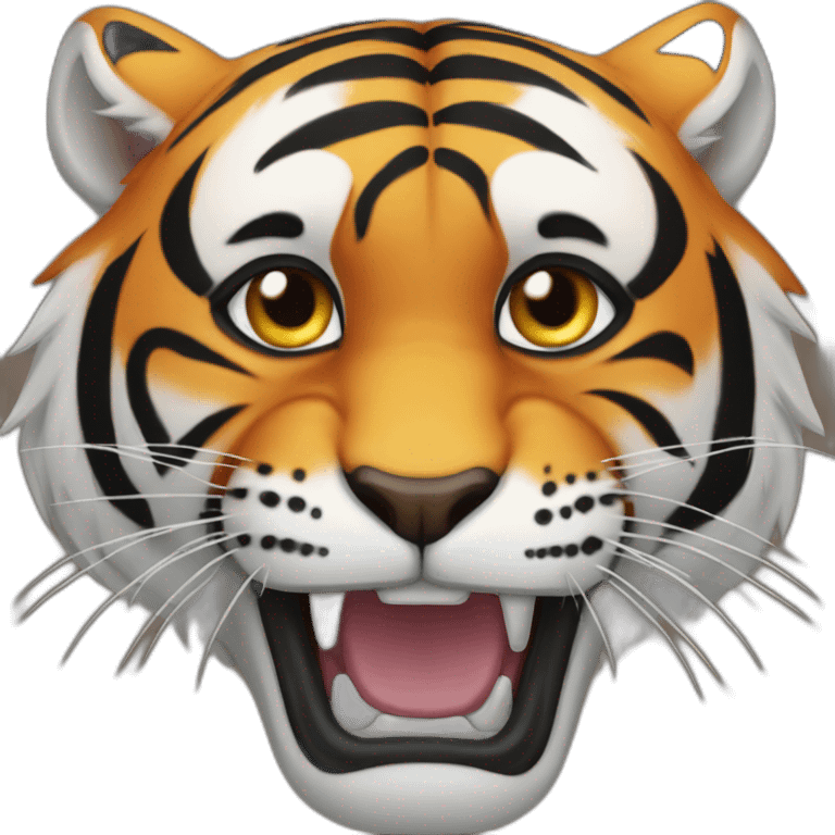 Tiger roars emoji