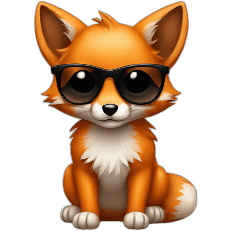 Baby Fox with sunglasses emoji