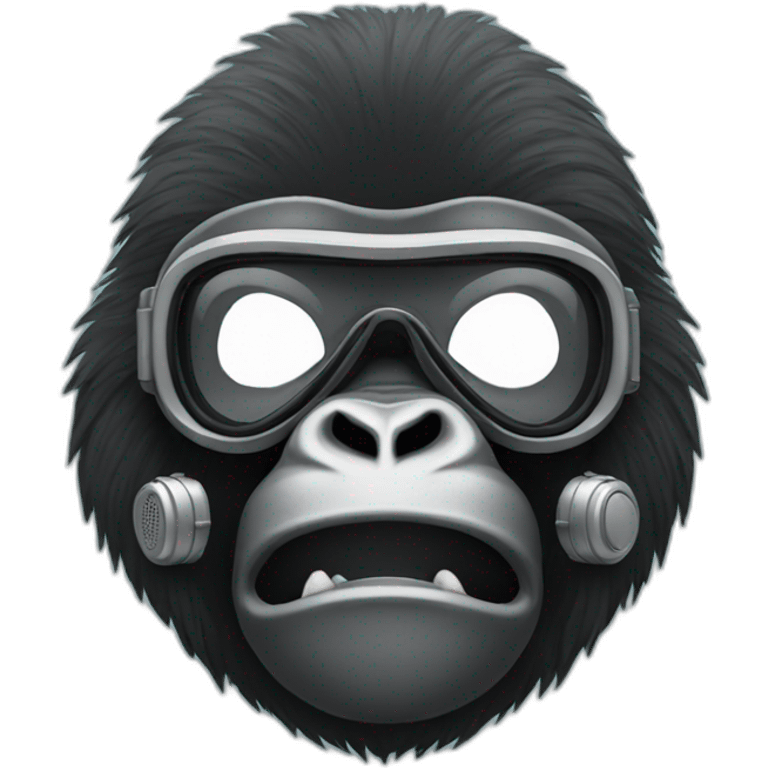 gorilla with diving mask emoji