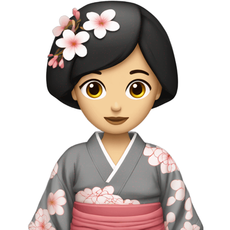 kimono black emoji