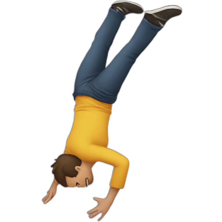 man doing a backflip emoji