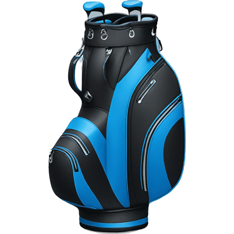 Black and blue golf bag emoji