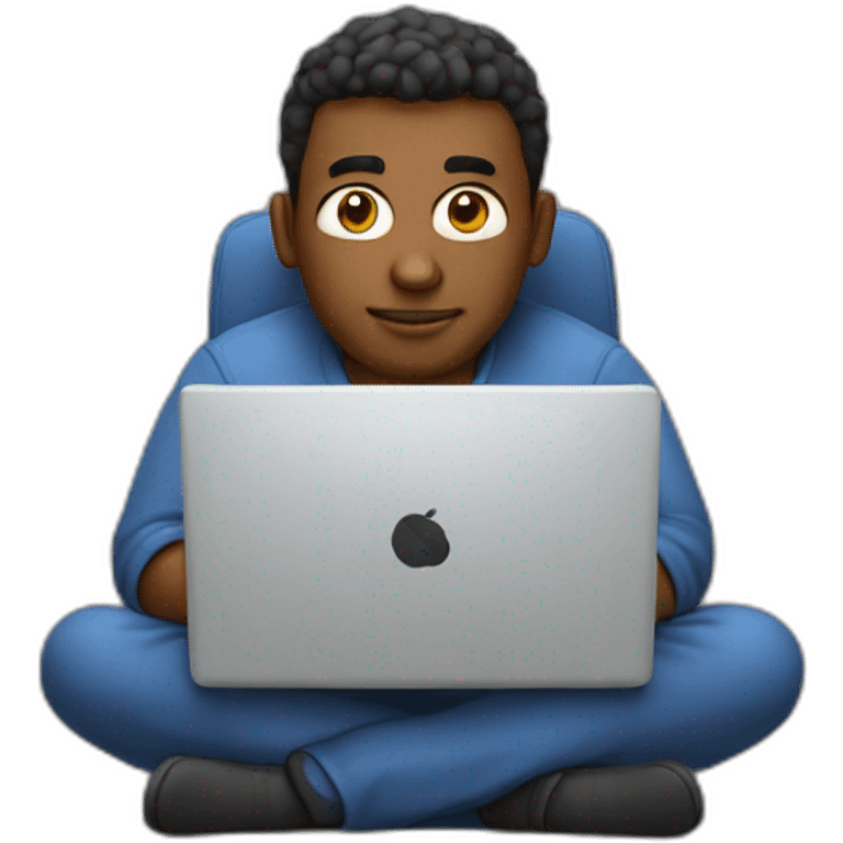 big laptop guy coding emoji