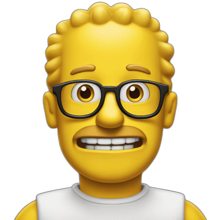 simpsons comic nerd guy emoji