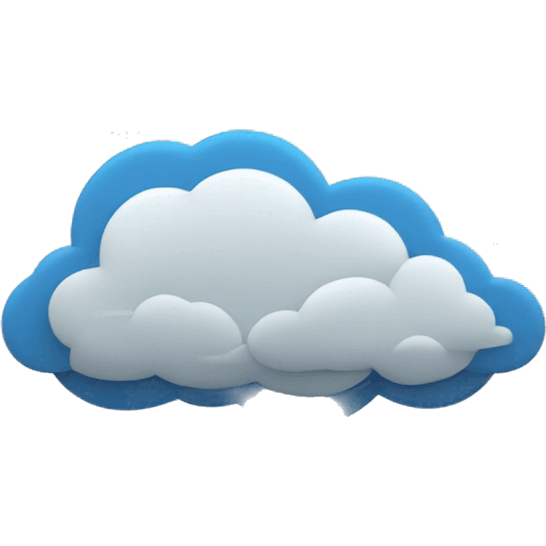 data clouds that symbolize the information processed in the IT industry emoji