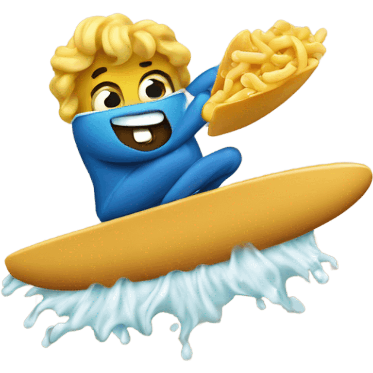 Macaroni surfing  emoji