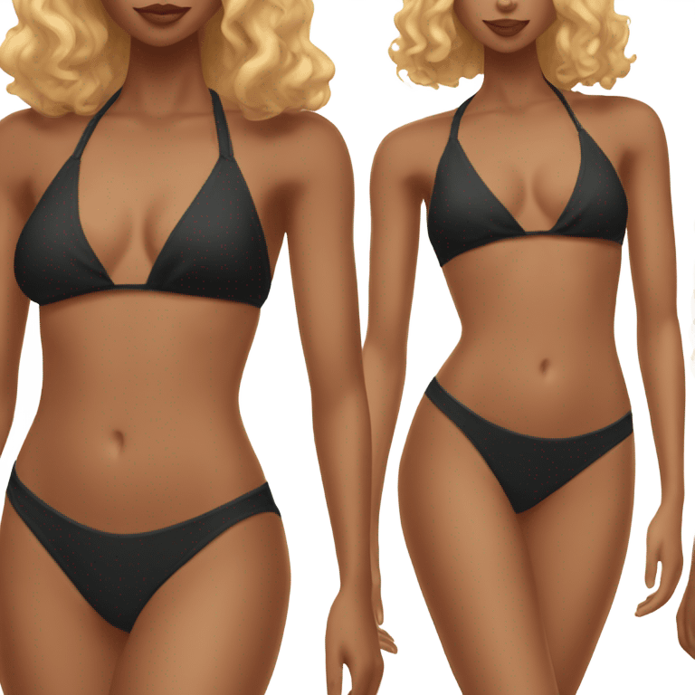 Black bikini suit emoji