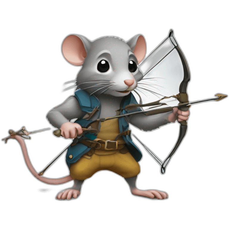 Rat wielding crossbow emoji