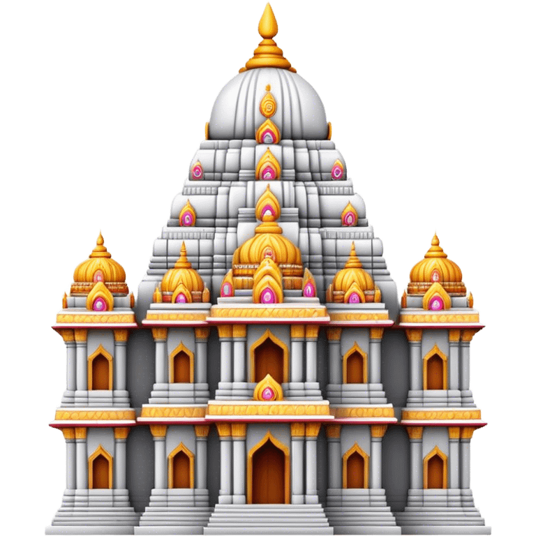 Cinematic Realistic Tirupati Balaji Temple Landmark Emoji, depicted with intricate carvings and spiritual aura rendered with lifelike detail and radiant, divine lighting. emoji