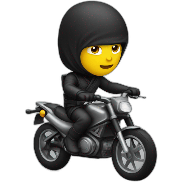 Ninja ride the bike emoji