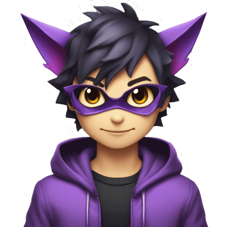 Cool Cute Edgy Dark Black Red Purple Batty Chibi Noibat-Cat-Pokémon-Fakémon-hybrid emoji