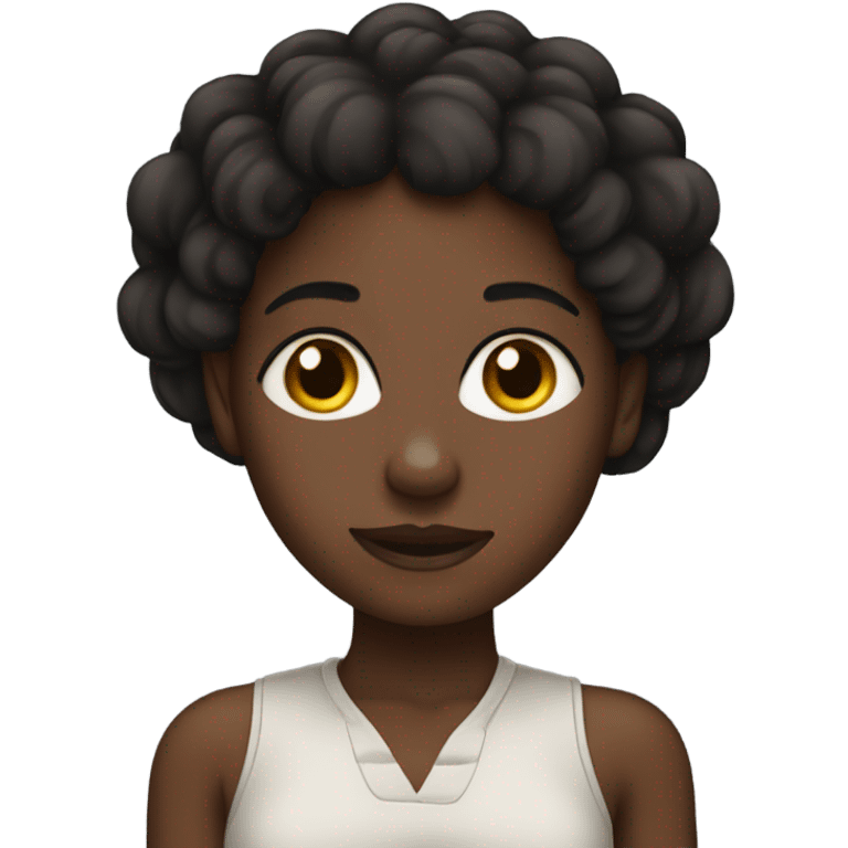 A black girl using skincarw emoji