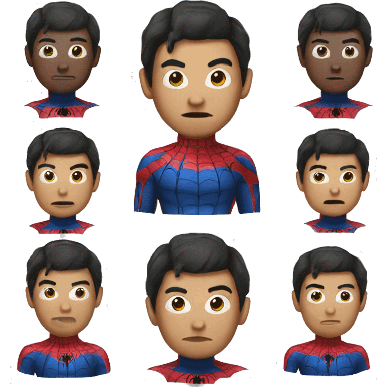 Asian spiderman with combover hair emoji