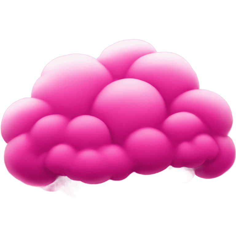 Hot pink detailed cloud emoji