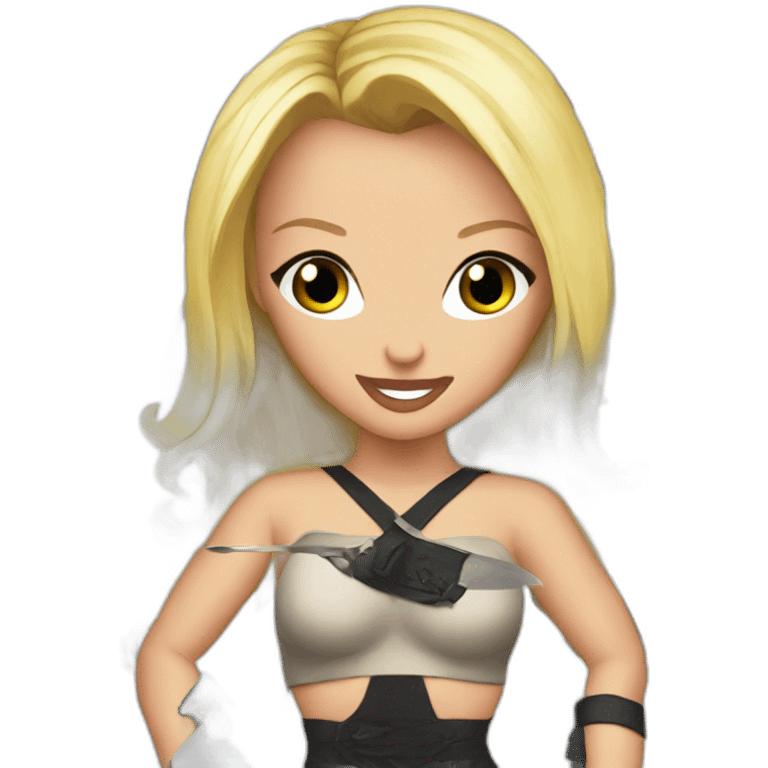 Britney spears with knives emoji