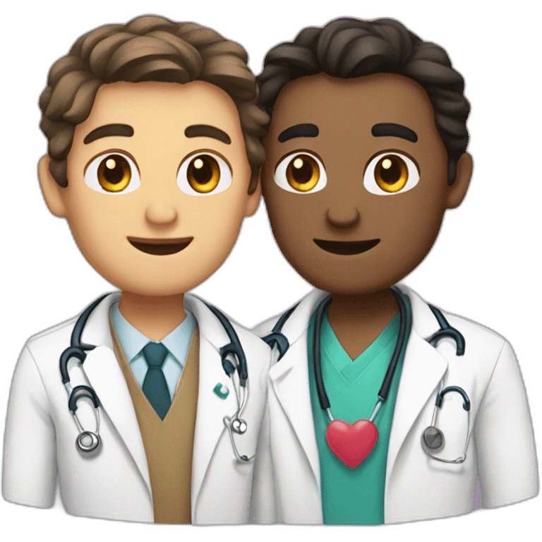 Two doctors in love emoji