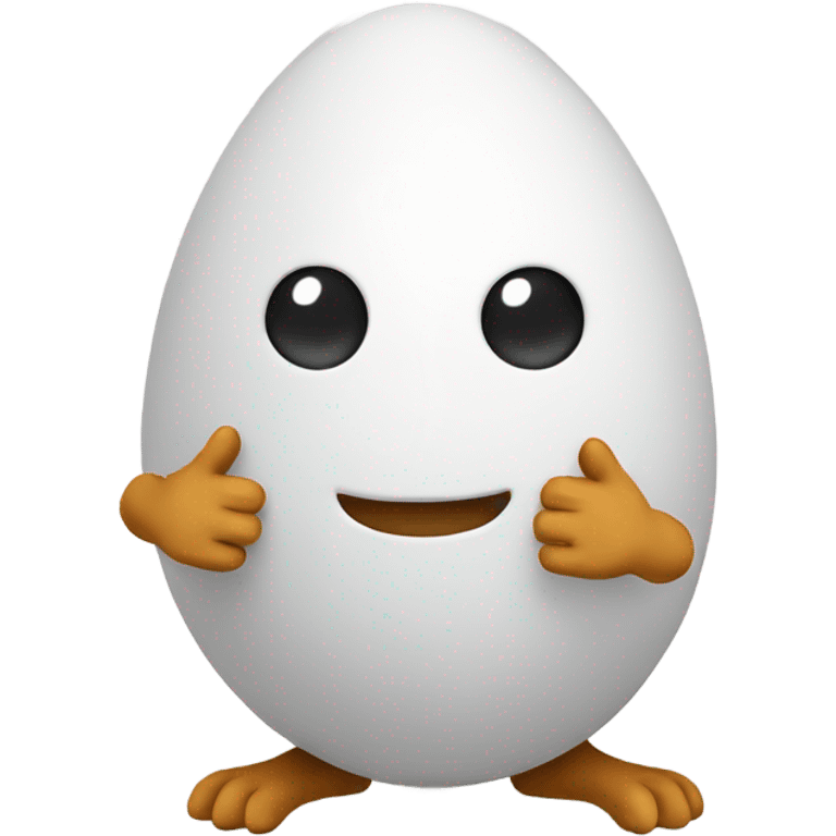 Egg with limbs emoji