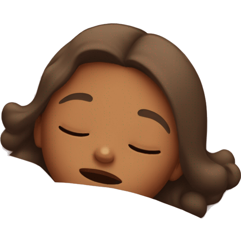 a girl slepping emoji