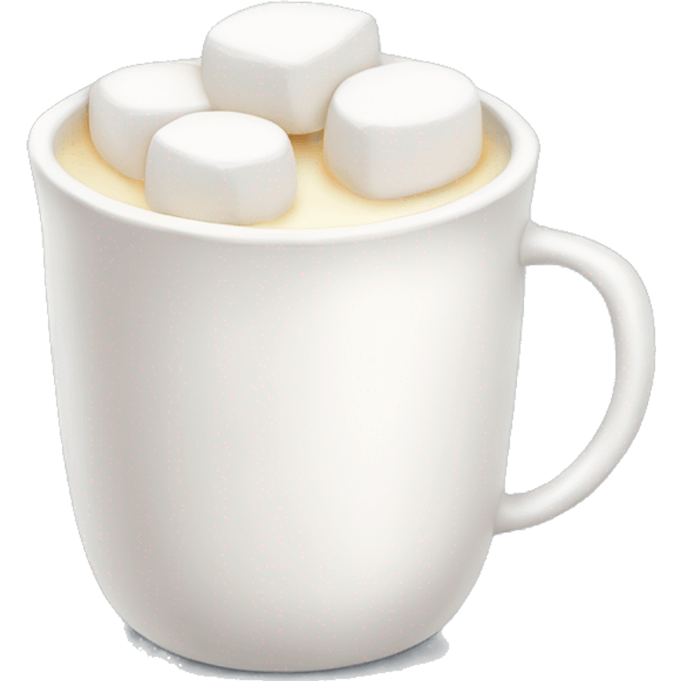 A cup of warm milk with marshmallows  emoji