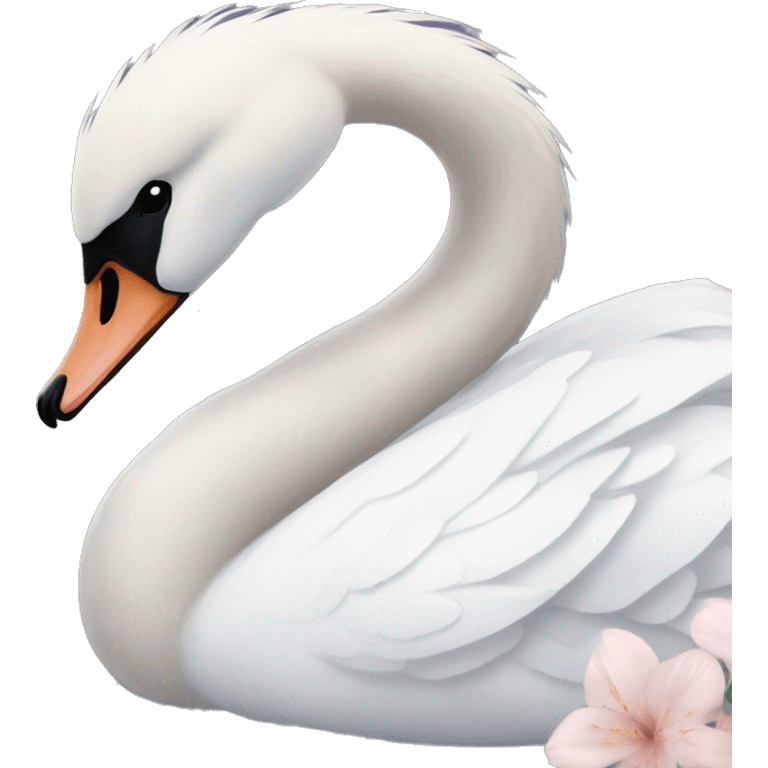 pretty aesthetic swan emoji