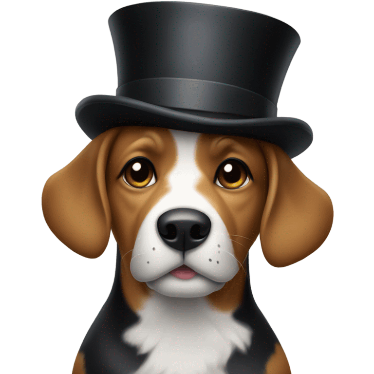 dog wearing a top hat  emoji