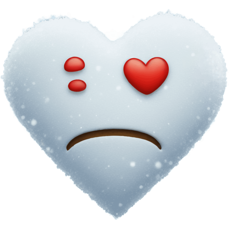 Heart with snow emoji